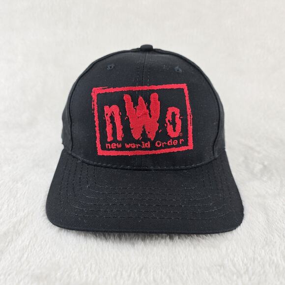 Vintage 90s New World Order NWO Wrestling Snapback Hat WCW WWF WWE Racing Champ - Picture 2 of 10